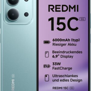 SMARTPHONE XIAOMI REDMI 15C 5G 4GB/128GB MINT GREEN 6932554458669 MZB0LITEU