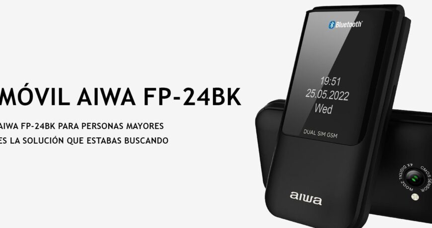 Teléfono Móvil Aiwa FP-24BK para Personas Mayores