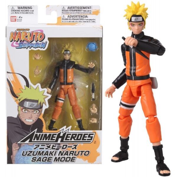 3296580369072 | P/N: 36907 | Cod. Artículo: DSP0000013107 Figura bandai anime heroes naruto uzumaki naruto sage mode