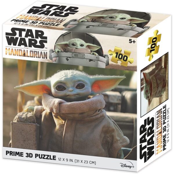 670889138462 | P/N: 13846 | Cod. Artículo: MGS0000006474 Puzle lenticular prime 3d 100 piezas the mandalorian grogu