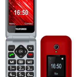7640256380469 | P/N: TF-GSM-S460-RD | Cod. Artículo: DSP0000019742 Telefono movil telefunken s460 senior phone - 2.8pulgadas + 1.77pulgadas - rojo