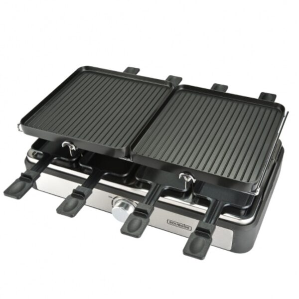 Plancha de asar bourgini gourmette raclette grill plus 1400w 8 personas 23x42cm - Imagen 2