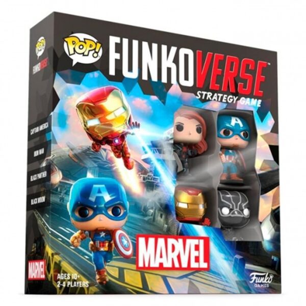 Juego de mesa funkoverse marvel edicion 100 capitan america iron man viuda negra & pantera negra 57518 - Imagen 2