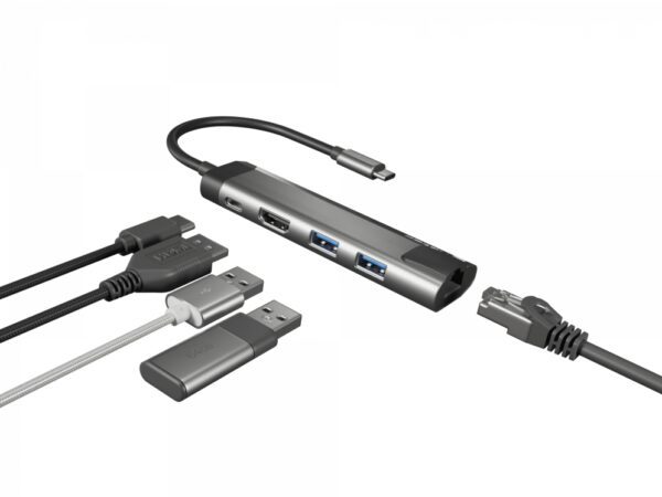 ADAPTADOR 5 IN 1 USB-C  NATEC FOWLER GO 2X USB 3.0 HUB