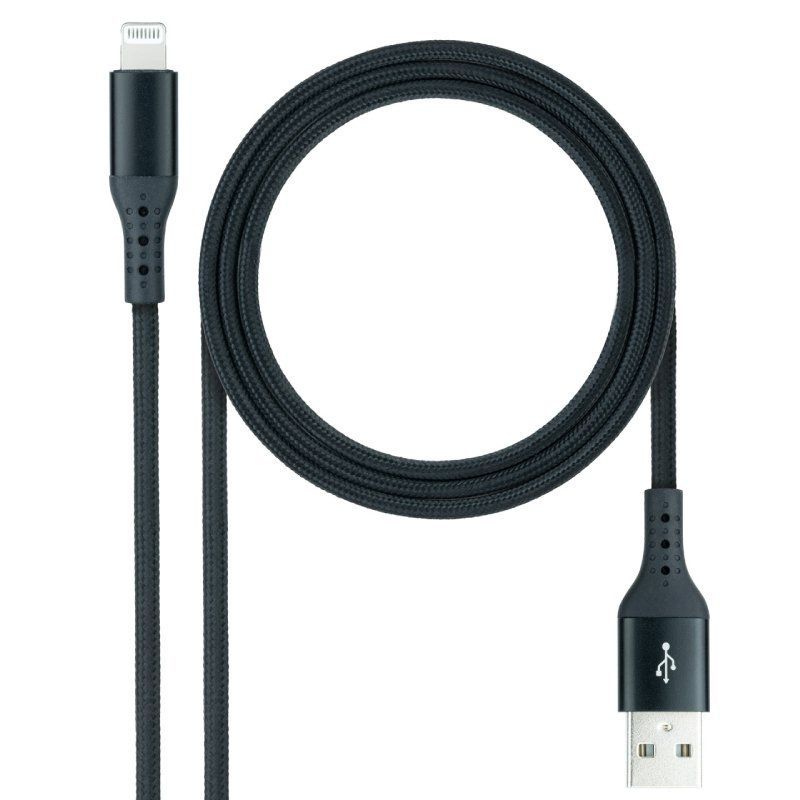 Cable-USB-2.0-Lightning-Nanocable-10.10.0401-COBK-USB-Macho-Lightning-Macho-1m-Negro-8433281012356-10.10.0401-COBK-NAN-CAB-10-10-0401-COBK-1