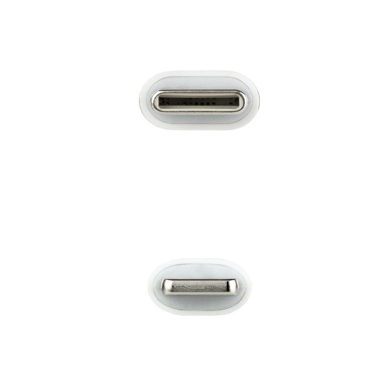 Cable-USB-2.0-Tipo-C-Lightning-Nanocable-10.10.0601-USB-Tipo-C-Macho-Lightning-Macho-1m-Blanco-8433281010109-10.10.0601-NAN-CAB-LIGH-10-10-0601-2