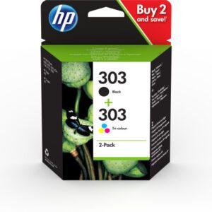 HP Paquete de 2 cartuchos de tinta Original 303 negro/tricolor 0192545863971 | P/N: 3YM92AE | Ref. Artículo: 1354571