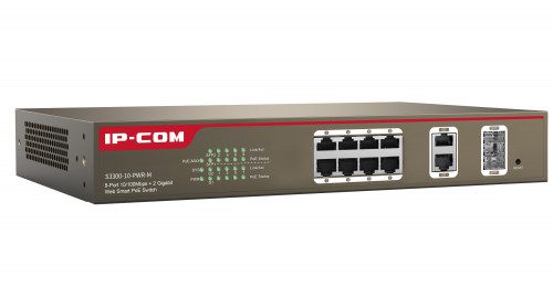 IP-COM Networks S3300-10-PWR-M switch Gestionado L2 Fast Ethernet (10/100) Gris Energía sobre Ethernet (PoE) 6932392831273 | P/N: S3300-10-PWR-M | Ref. Artículo: 974278