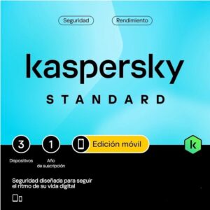 Kaspersky Standard para Android/ 3 Dispositivos/ 1 Año 5056244916282 KL1048S5CFS-MINI-ES KAS-ANTIV MOBILE 3L 1Y