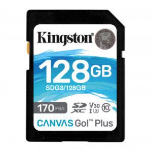 Kingston Technology Canvas Go! Plus memoria flash 128 GB SD Clase 10 UHS-I 0740617301458 | P/N: SDG3/128GB | Ref. Artículo: 1335182