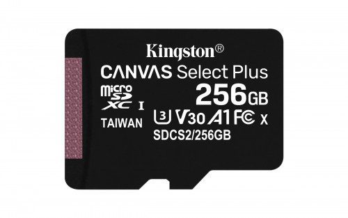 Kingston Technology Canvas Select Plus memoria flash 256 GB MicroSDXC UHS-I Clase 10 0740617299168 | P/N: SDCS2/256GBSP | Ref. Artículo: 1327413
