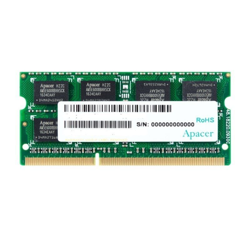 Memoria RAM Apacer 4GB/ DDR3/ 1600MHz/ 1.5V/ CL11/ SODIMM  DS.04G2K.KAM APA-4GB DS 04G2K KAM