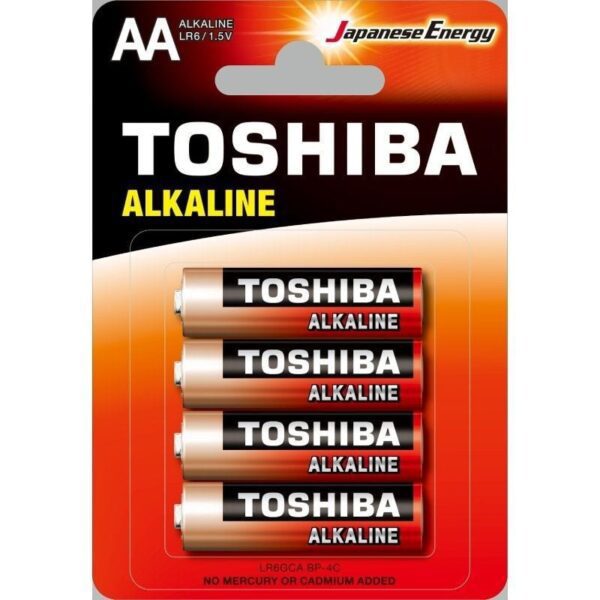 Pack de 4 Pilas AA Toshiba Alkaline LR6/ 1.5V/ Alcalinas 4904530594908 594908 BL4 TOS-PILA R6 ECO 594908 BL4