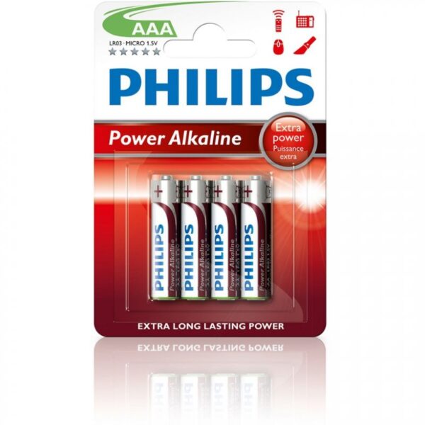 Pack de 4 Pilas AAA Philips LR03P4B/10/ 1.5V/ Alcalinas 8712581549824 LR03P4B/10 PHP-LR03P4B
