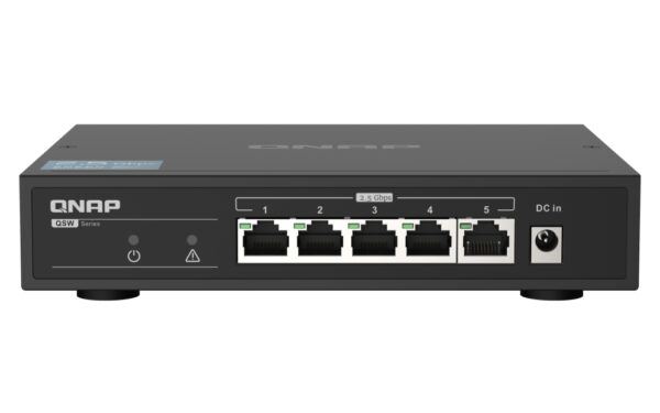 QNAP QSW-1105-5T SWITCH5PORT 2.5GBPSPERPAUTO NEG 2.5G/1G/100M UNM 4713213517581 QSW-1105-5T