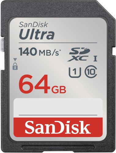SanDisk Ultra 64 GB SDXC UHS-I Clase 10 0619659200176 | P/N: SDSDUNB-064G-GN6IN | Ref. Artículo: 1366290