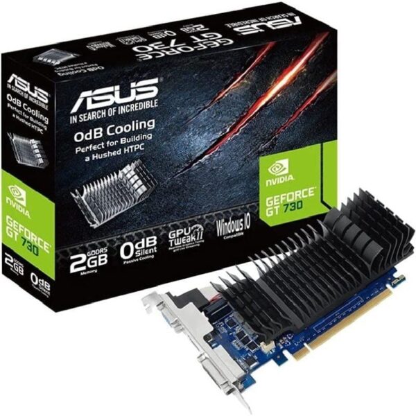 Tarjeta Gráfica Asus GeForce GT 730/ 2GB GDDR5 4716659990390 90YV06N2-M0NA00 ASU-GF GT730 SL 2G