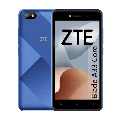 ZTE A33 CORE BLUE 5" FW+ / QUADCORE/ 32GB ROM / 1GB RAM / 2MP + 0