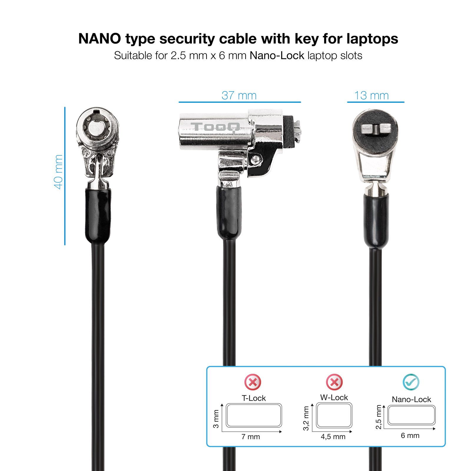 8433281013667-PN-TQCLKC0045-G-Cod.-Articulo-MGS0000018247-Cable-seguridad-tipo-nano-tooq-con-llave-para-portatil-1.5m-2