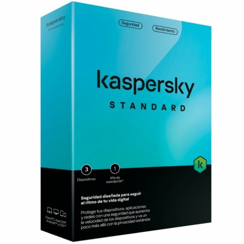Antivirus Kaspersky Standard/ 3 Dispositivos/ 1 Año 5056244916084 KL1041S5CFS-MSBES KAS-ANTIVI STANDARD 3L 1Y