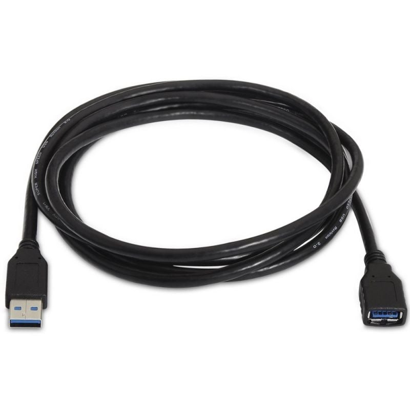 Cable-Alargador-USB-3.0-Aisens-A105-0041-USB-Macho-USB-Hembra-Hasta-9W-625Mbps-1m-Negro-8436574700404-A105-0041-AIS-CAB-A105-0041-1