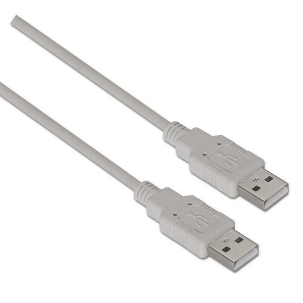 Cable USB 2.0  Aisens A101-0021/ USB Macho - USB Macho/ Hasta 2.5W/ 60Mbps/ 1m/ Beige 8436574700206 A101-0021 AIS-CAB A101-0021
