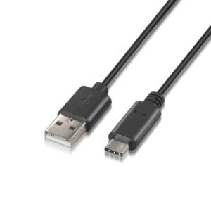 Cable USB 2.0 Tipo-C Aisens A107-0052/ USB Tipo-C Macho - USB Macho/ Hasta 9W/ 625Mbps/ 2m/ Negro 8436574700510 A107-0052 AIS-CAB A107-0052