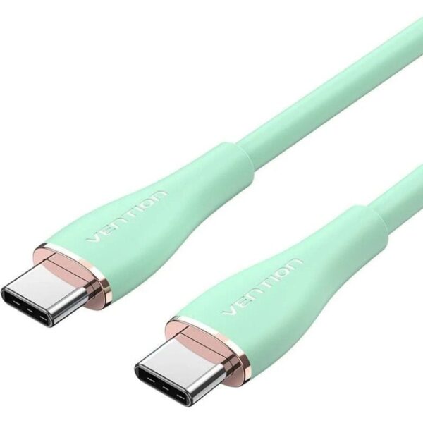 Cable USB 2.0 Tipo-C Vention TAWGG/ USB Tipo-C Macho - USB Tipo-C Macho/ Hasta 100W/ 480Mbps/ 1.5m/ Verde 6922794768963 TAWGG VEN-CAB TAWGG