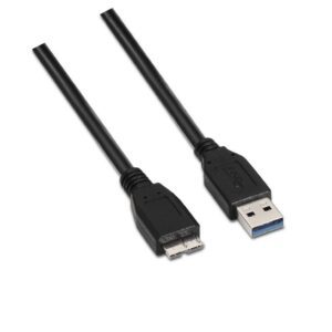 Cable USB 3.0 Aisens A105-0043/ USB Macho - MicroUSB Macho/ Hasta 9W/ 625Mbps/ 1m/ Negro 8436574700428 A105-0043 AIS-CAB A105-0043