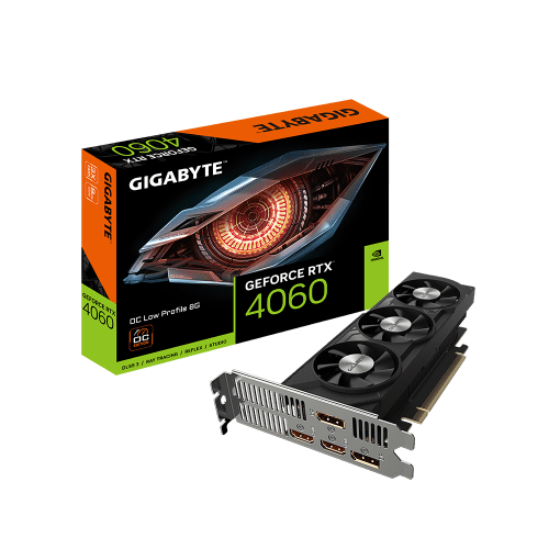 Gigabyte GeForce RTX 4060 OC Low Profile 8G NVIDIA GeForce RTX­ 4060 8 GB GDDR6 4719331314453 | P/N: GV-N4060OC-8GL G10 | Ref. Artículo: 1372880