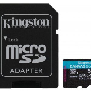 Kingston Technology Canvas Go! Plus memoria flash 512 GB MicroSD Clase 10 UHS-I 0740617301328 | P/N: SDCG3/512GB | Ref. Artículo: 1331394