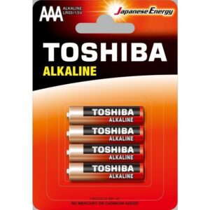 Pack de 4 Pilas AAA Toshiba Alkaline LR03/ 1.5V/ Alcalinas 4904530594922 594922 BL4 TOS-PILA R03 ECO 594922 BL4