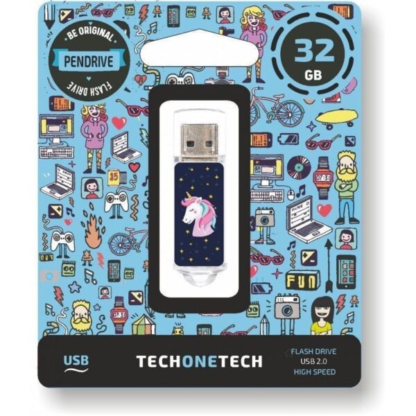 Pendrive 32GB Tech One Tech Unicornio Dream USB 2.0 8436546592624 TEC4012-32 TOT-UNICORNIO DREAM 32GB