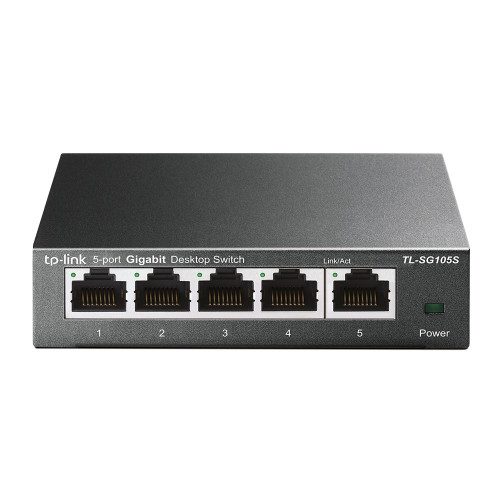 TP-LINK TL-SG105S No administrado L2 Gigabit Ethernet (10/100/1000) Negro 6935364083519 | P/N: TL-SG105S | Ref. Artículo: 1327794