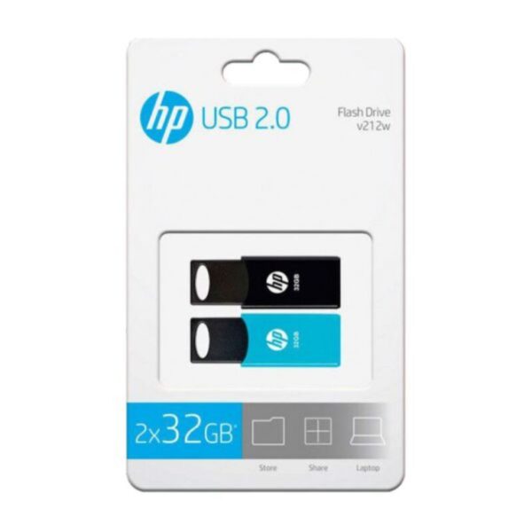 USB 2.0 HP 32GB X 2 TWIN 4712847098534 HPFD212-32-TWIN
