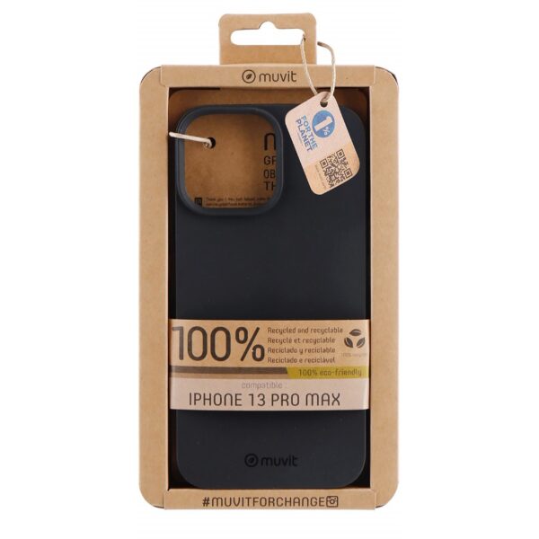 3663111157635 | P/N: MCCRS0164 | Cod. Artículo: DSP0000023432 Funda muvit recycletek para apple iphone 13 pro max negra