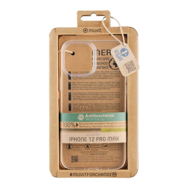 8426801163102 | P/N: MCCRS0047 | Cod. Artículo: DSP0000023445 Funda muvit recycletek antibacteriana para apple iphone 12 pro max transparente