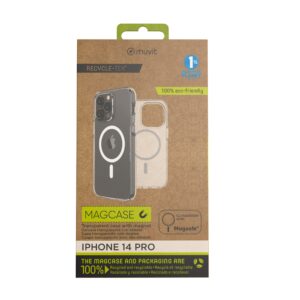 8426801167995 | P/N: MCBKC0282 | Cod. Artículo: DSP0000023459 Funda muvit recycletek magsafe para apple iphone 14 pro transparente