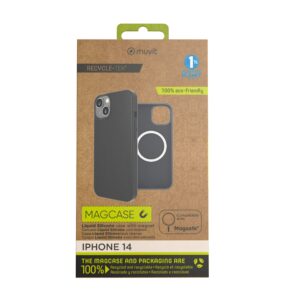 8426801168046 | P/N: MCBKC0287 | Cod. Artículo: DSP0000023463 Funda muvit recycletek liquid silicone magsafe para apple iphone 14 negra