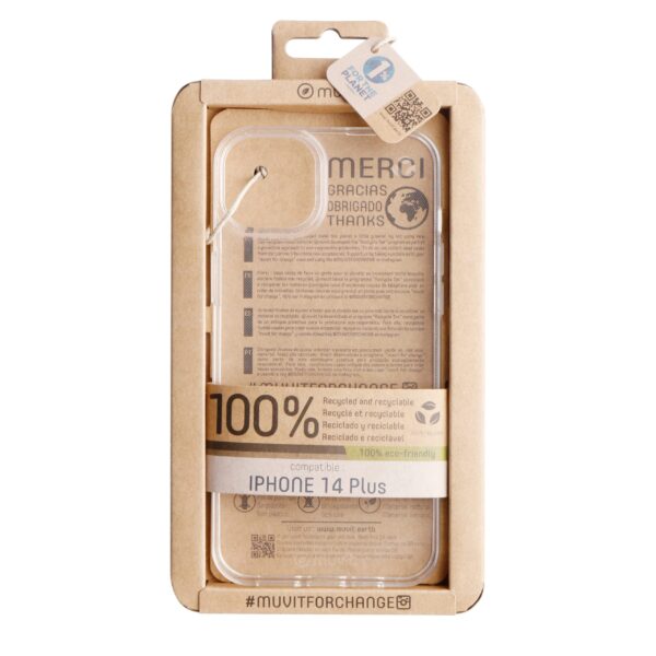 8426801168268 | P/N: MCCRS0336 | Cod. Artículo: DSP0000023424 Funda muvit recycletek para apple iphone 14 plus transparente