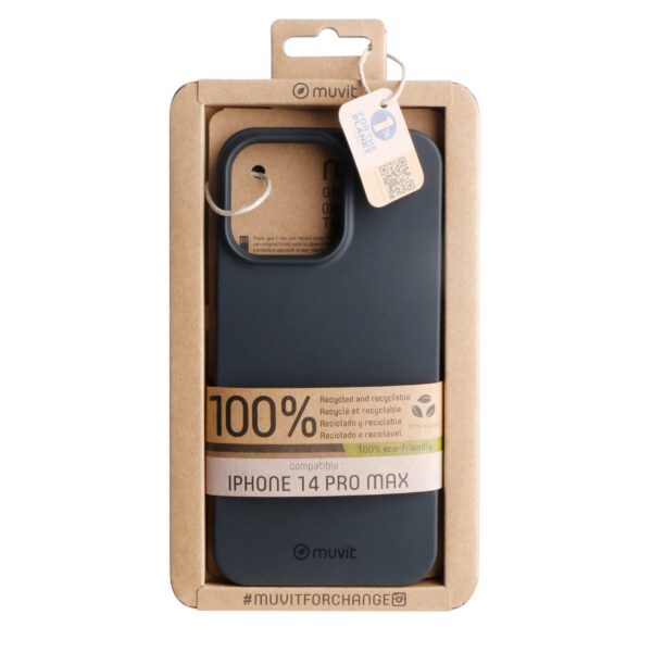 8426801168312 | P/N: MCCRS0341 | Cod. Artículo: DSP0000023423 Funda muvit recycletek para apple iphone 14 pro max negra