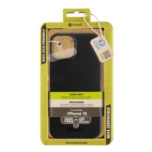 8426801171763 | P/N: MCCRS0467 | Cod. Artículo: DSP0000023413 Funda muvit recycletek para apple iphone 15 negra