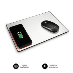 CARGADOR SUBBLIM MOUSEPAD WIRELESS CHARGER ALUMINUM SILVER 10W 8436586740474 SUB-MP-10WAL01