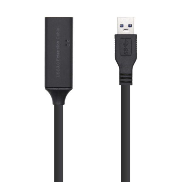 Cable Alargador USB 3.0 con Amplificador Aisens A105-0407/ USB Macho - USB Hembra/ Hasta 9W/ 625Mbps/ 5m/ Negro 8436574704280 A105-0407 AIS-CAB A105-0407