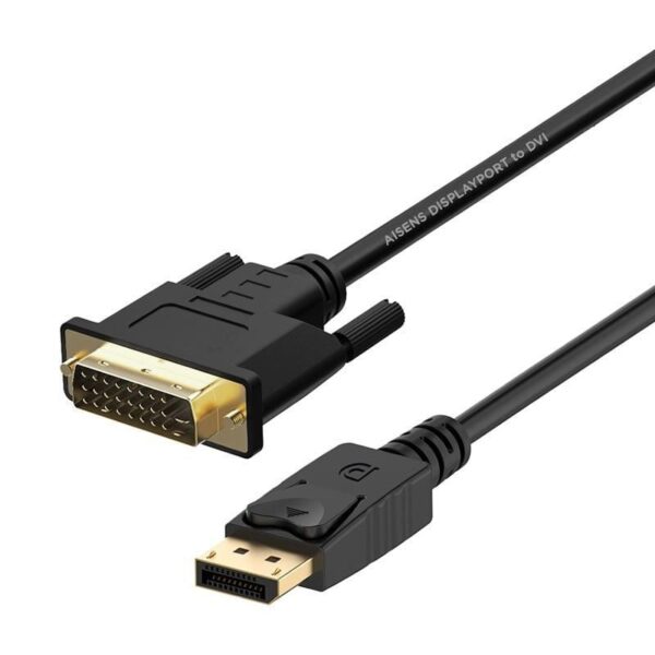 Cable Conversor Aisens A125-0366/ DisplayPort Macho - DVI Macho/ Hasta 5W/ 2300Mbps/ 2m/ Negro 8436574703733 A125-0366 AIS-CAB A125-0366