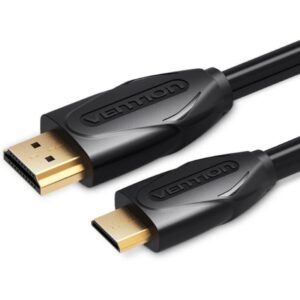 Cable HDMI Vention VAA-D02-B200/ HDMI Macho - Mini HDMI Macho/ 2m/ Negro 6922794721012 VAA-D02-B200 VEN-CAB VAA-D02-B200
