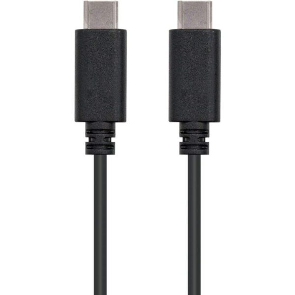 Cable USB 2.0 Tipo-C Nanocable 10.01.2301/ USB Tipo-C Macho - USB Tipo-C Macho/ 1m/ Negro 8433281007765 10.01.2301 NAN-CAB 10 01 2301