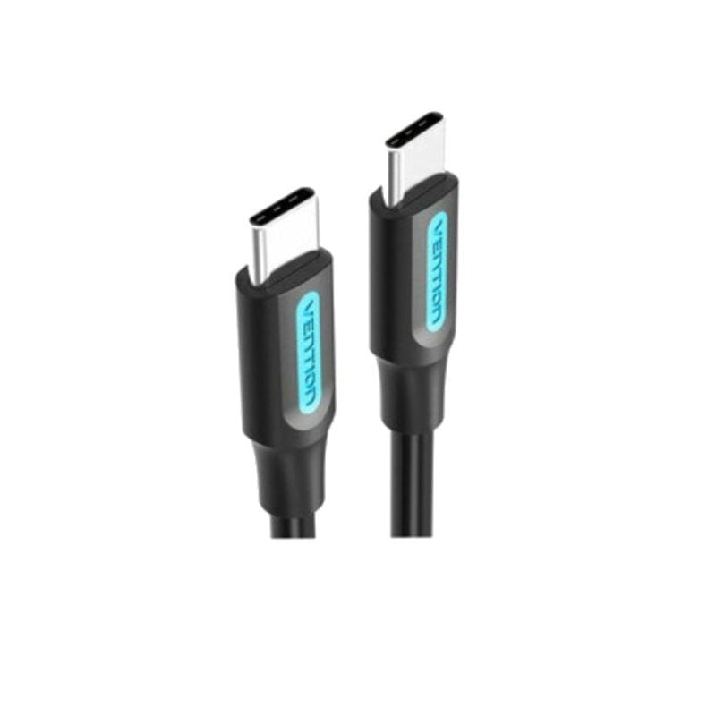 Cable USB 2.0 Tipo-C Vention COSBG/ USB Tipo-C Macho - USB Tipo-C Macho/ Hasta 60W/ 480Mbps/ 1.5m/ Negro 6922794749450 COSBG VEN-CAB COSBG