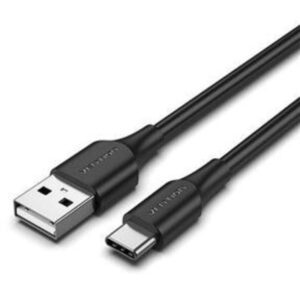 Cable USB 2.0 Tipo-C Vention CTHBH/ USB Tipo-C Macho - USB Macho/ Hasta 60W/ 480Mbps/ 2m/ Negro 6922794767492 CTHBH VEN-CAB CTHBH