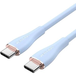 Cable USB 2.0 Tipo-C Vention TAWSG/ USB Tipo-C Macho - USB Tipo-C Macho/ Hasta 100W/ 480Mbps/ 1.5m/ Azul 6922794768901 TAWSG VEN-CAB TAWSG